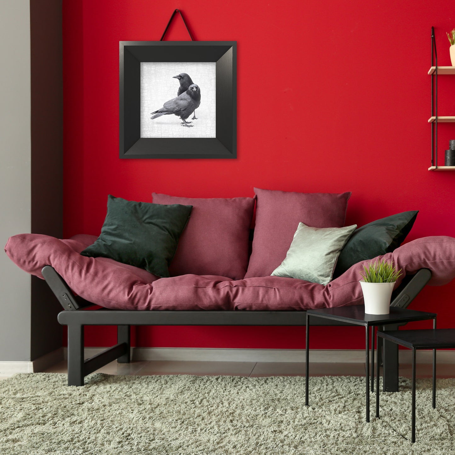 CROW LOVE - Fine Art Print, Crow Portrait Series