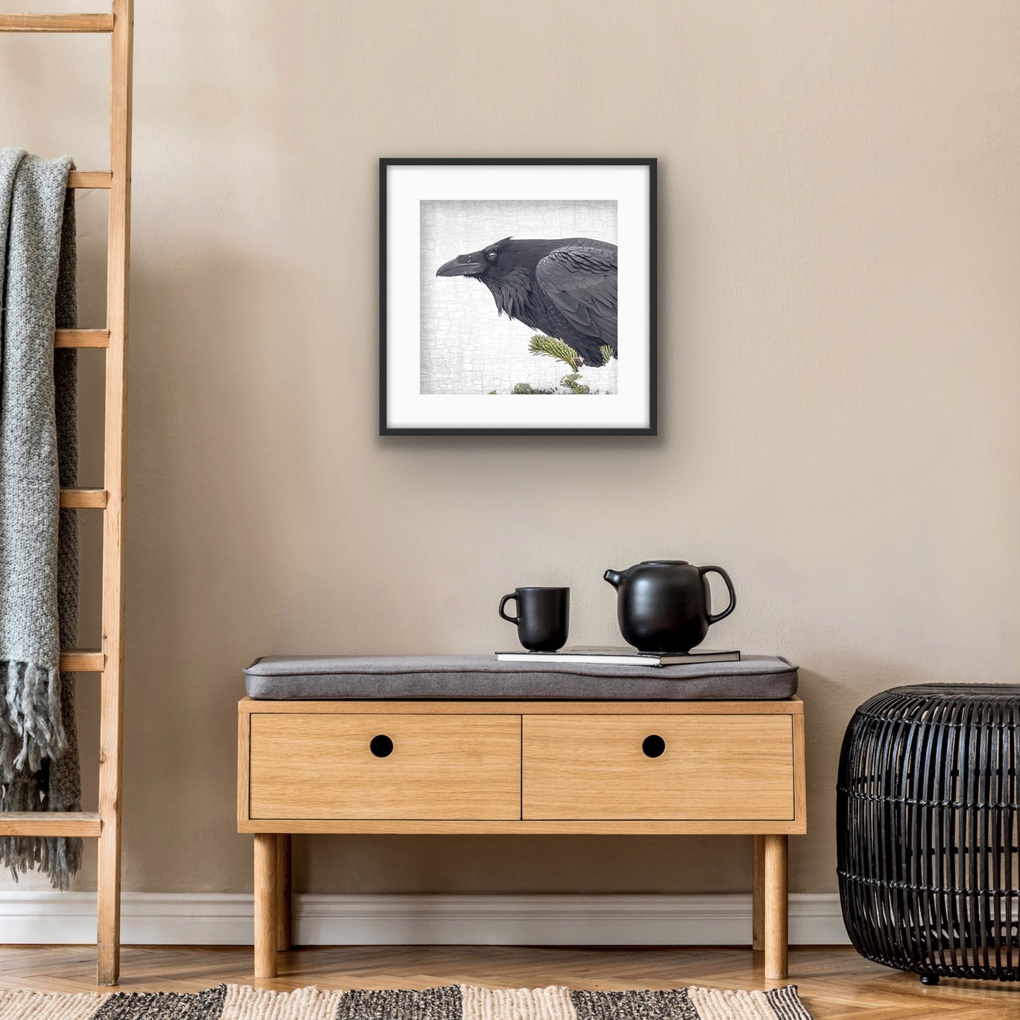 ENTER RAVEN, STAGE RIGHT - Fine Art Print, Raven Portrait Series