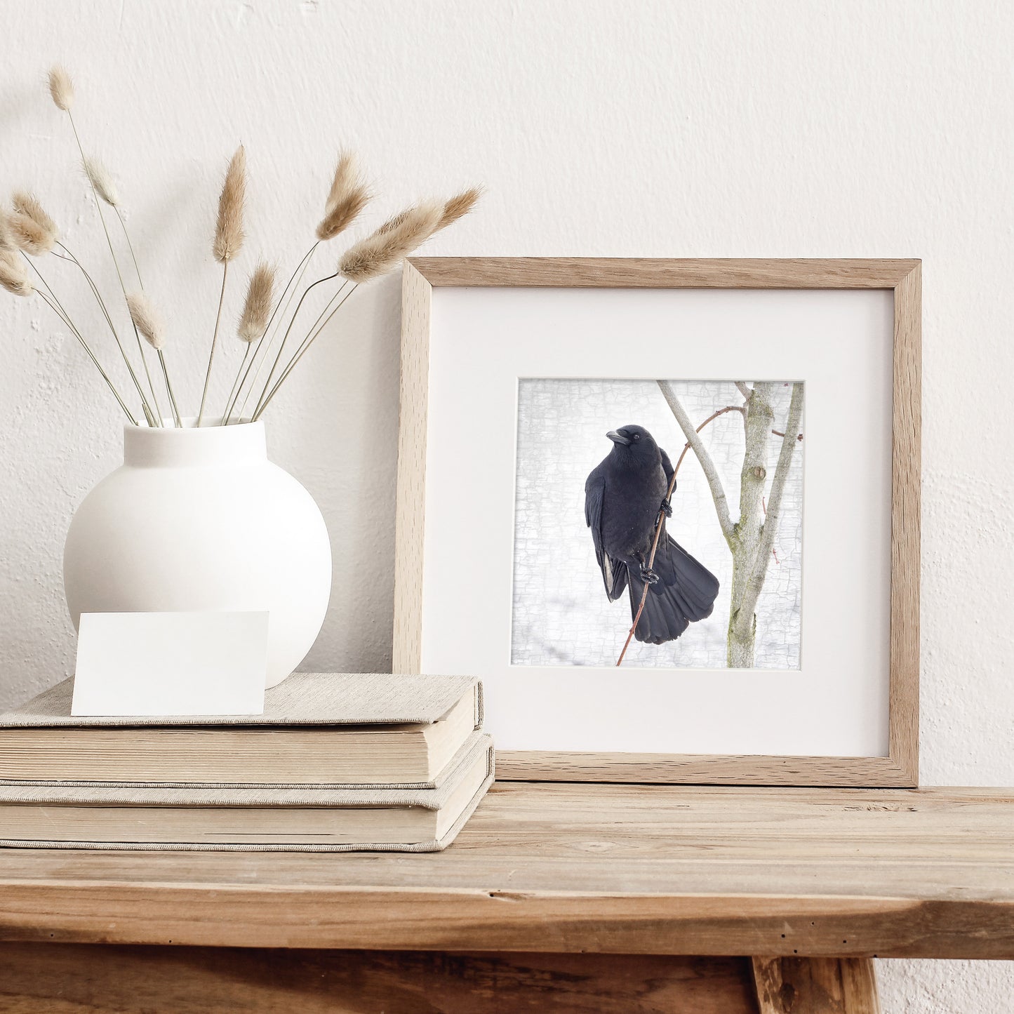 HANG IN THERE - Fine Art Print, Crow Portrait Series