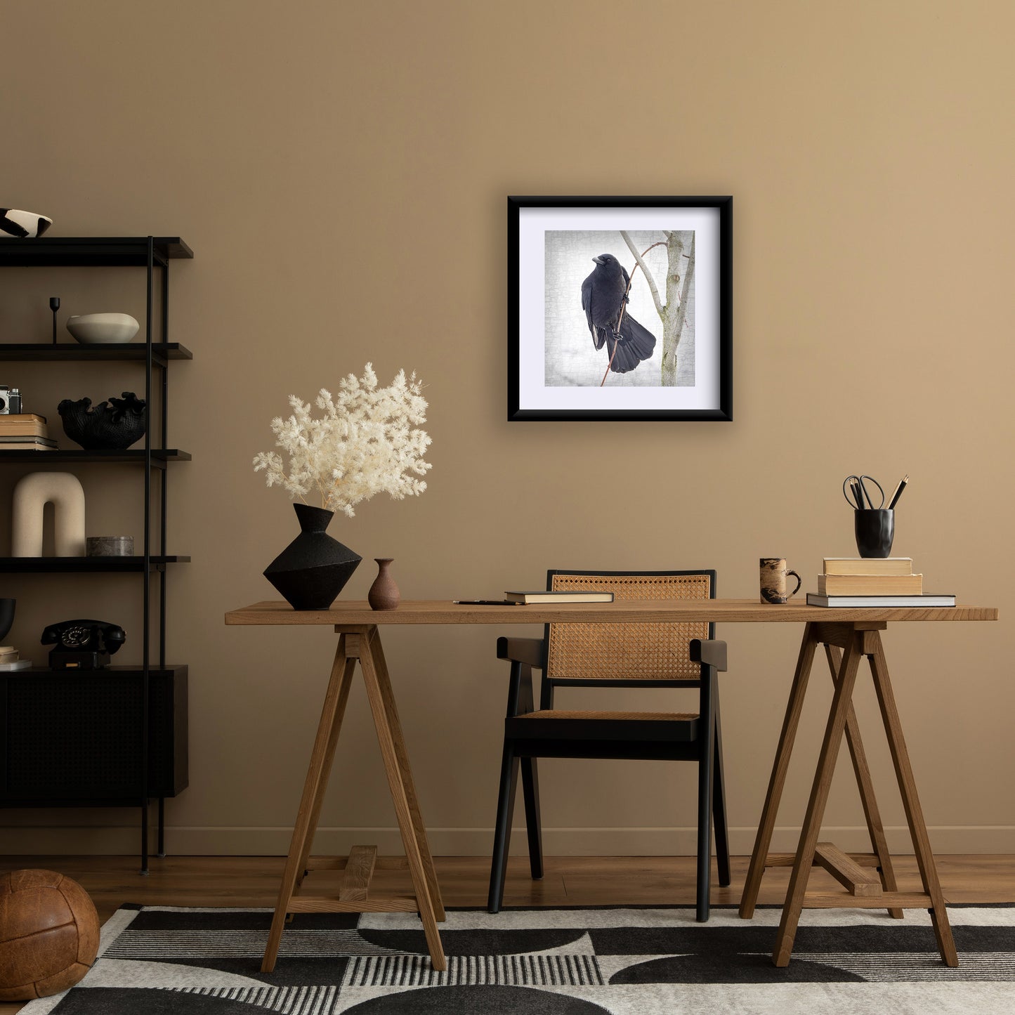 HANG IN THERE - Fine Art Print, Crow Portrait Series