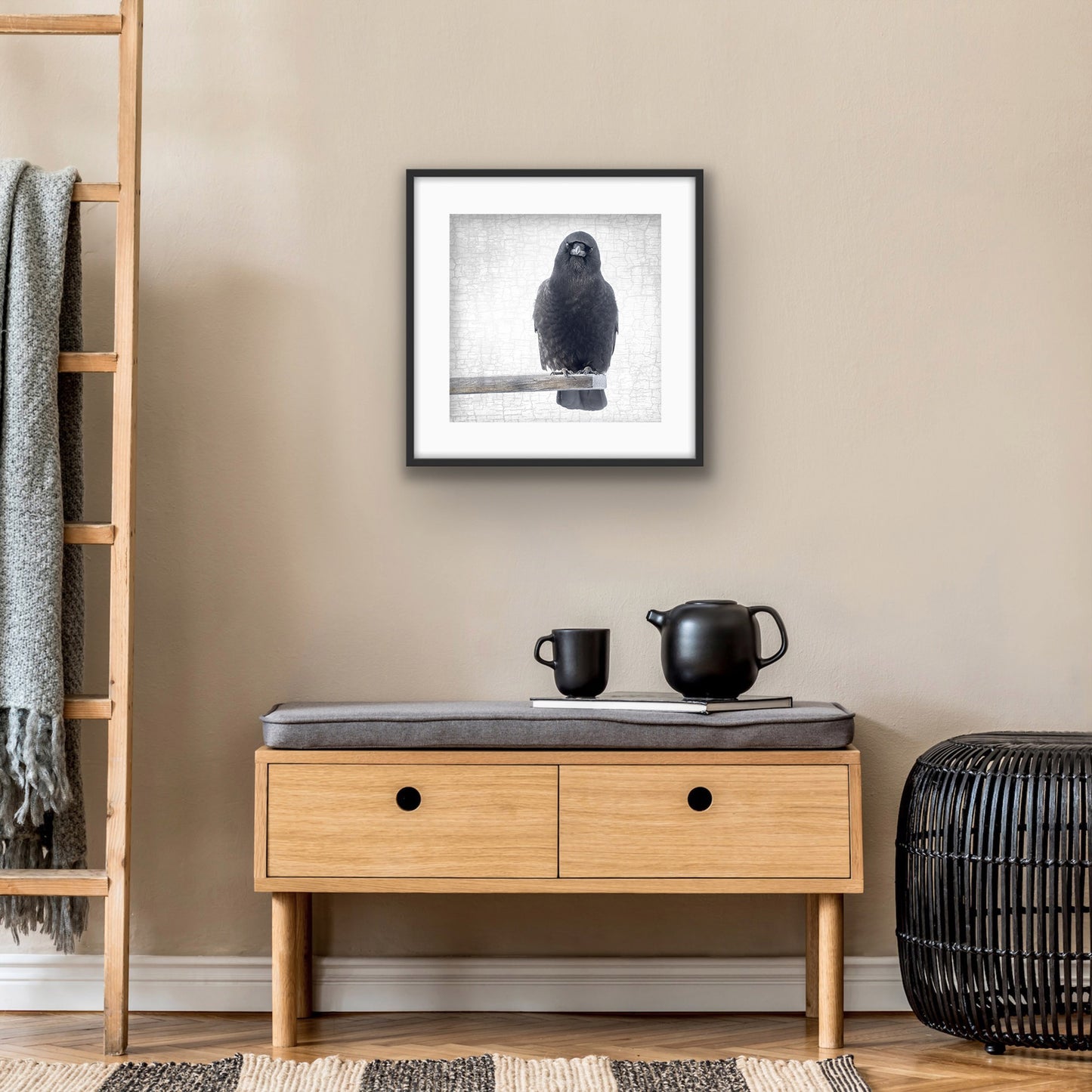 OUT ON A LIMB - Fine Art Print, Crow Portrait Series