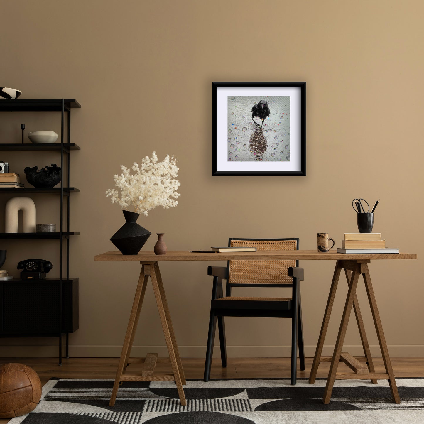 RAINDROP EARL - Fine Art Print, Crow Portrait Series