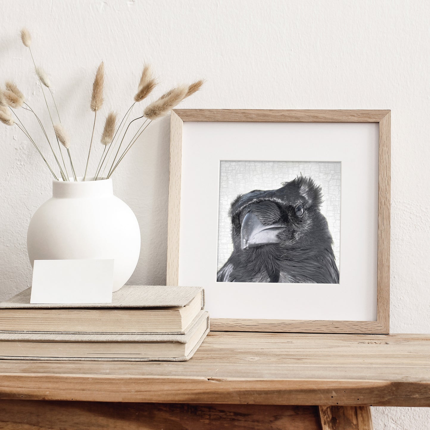 RAVEN SKEPTIC - Fine Art Print, Raven Portrait Series