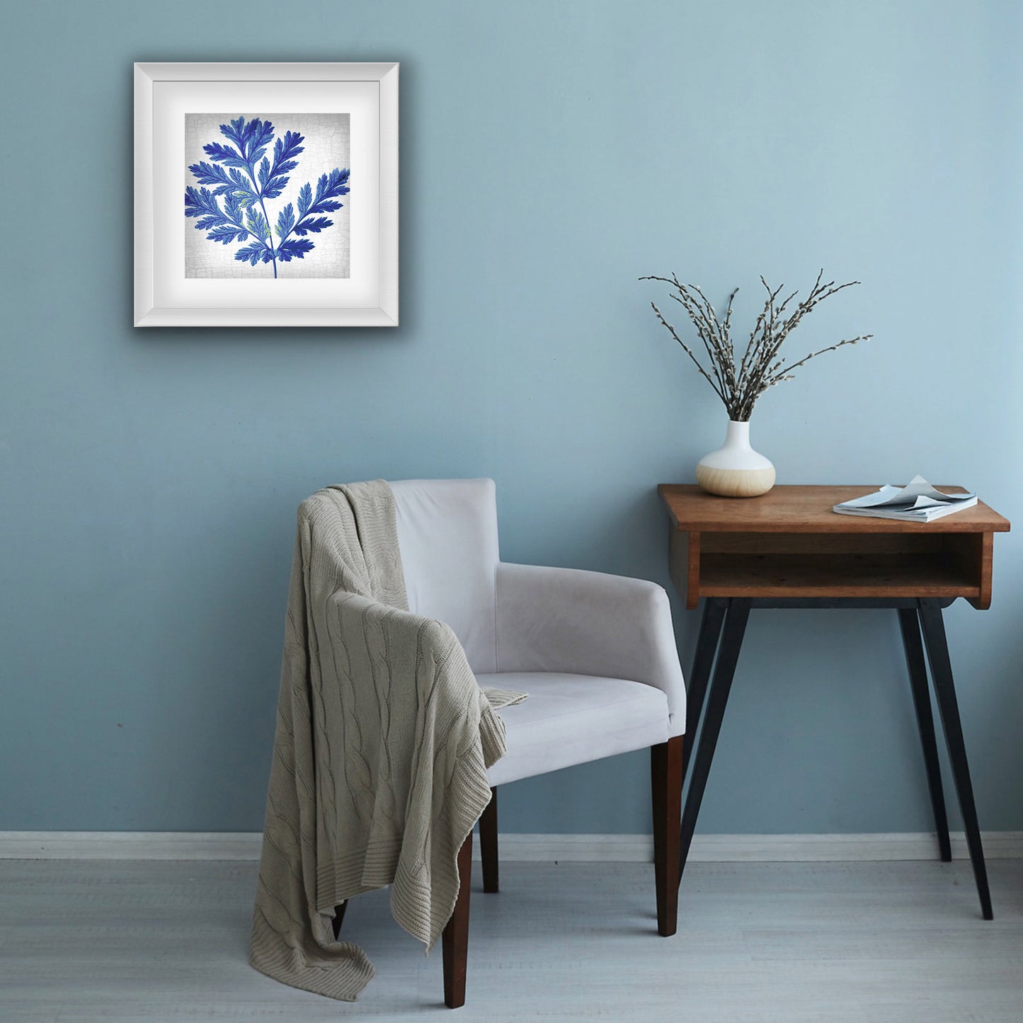 BLUE PACIFIC BLEEDING HEART - Fine Art Print, Botanical Blueprint
