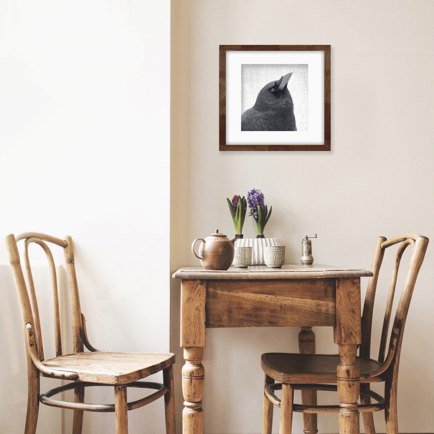 BE ALERT - Fine Art Print, Crow Portrait Series