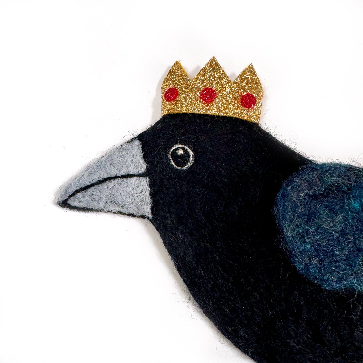 MILLINERY CROW-4 Wool Needle-Felted Crow Wall Art