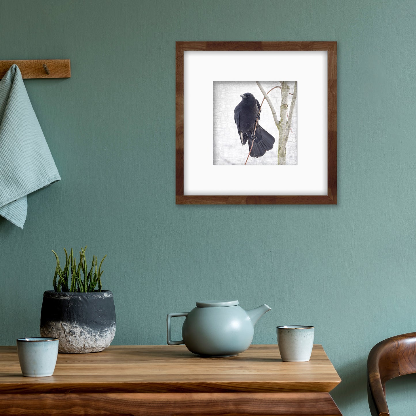 HANG IN THERE - Fine Art Print, Crow Portrait Series