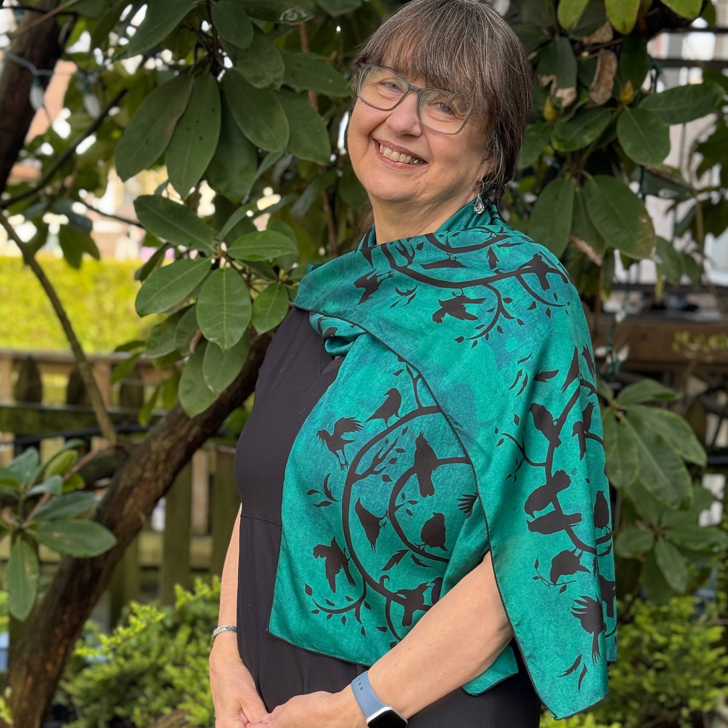 SUMMER CROW DANCE - Long Silk Scarf