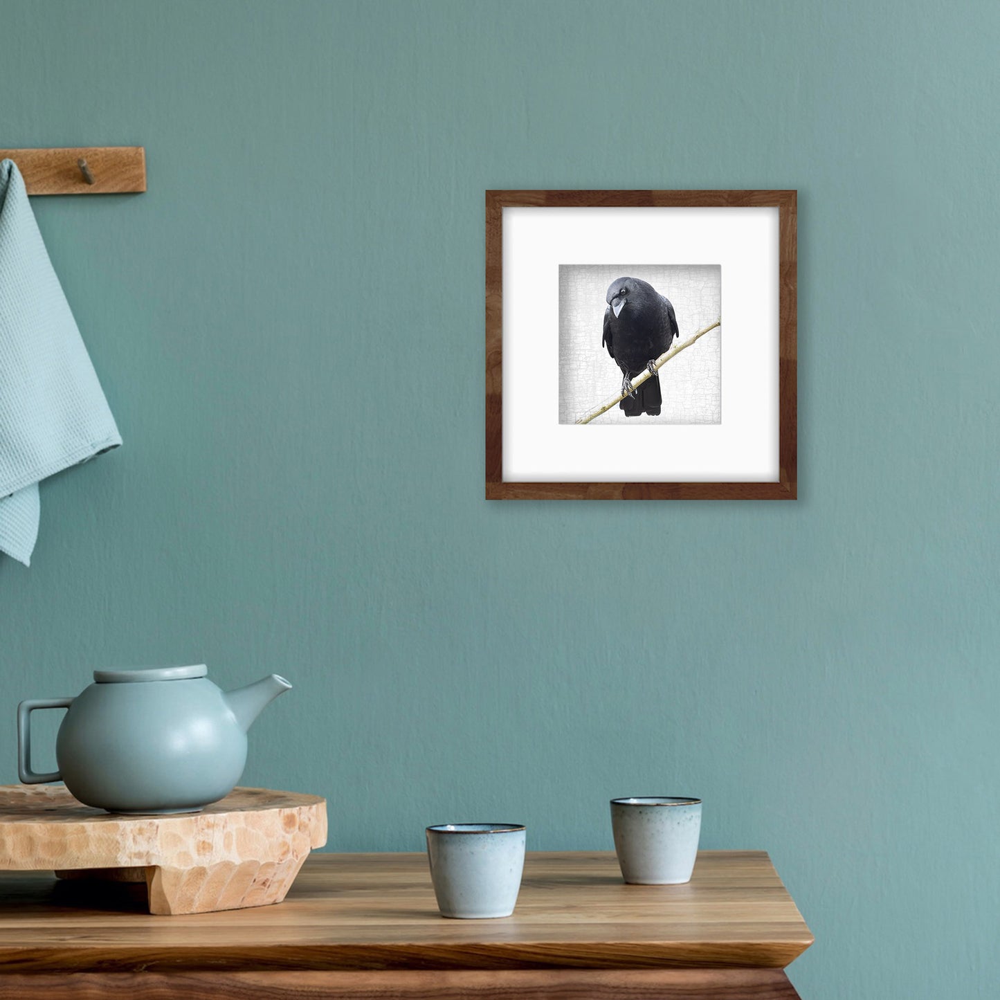MINDFUL CROW - Fine Art Print, Crow Portrait Series