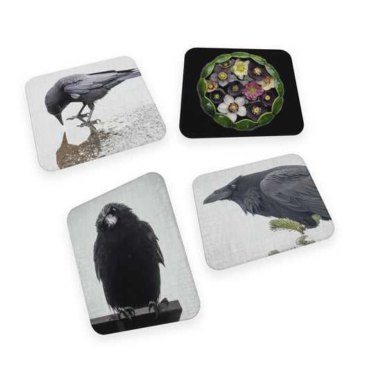 APPLE BLOSSOM CROW Mouse Pad