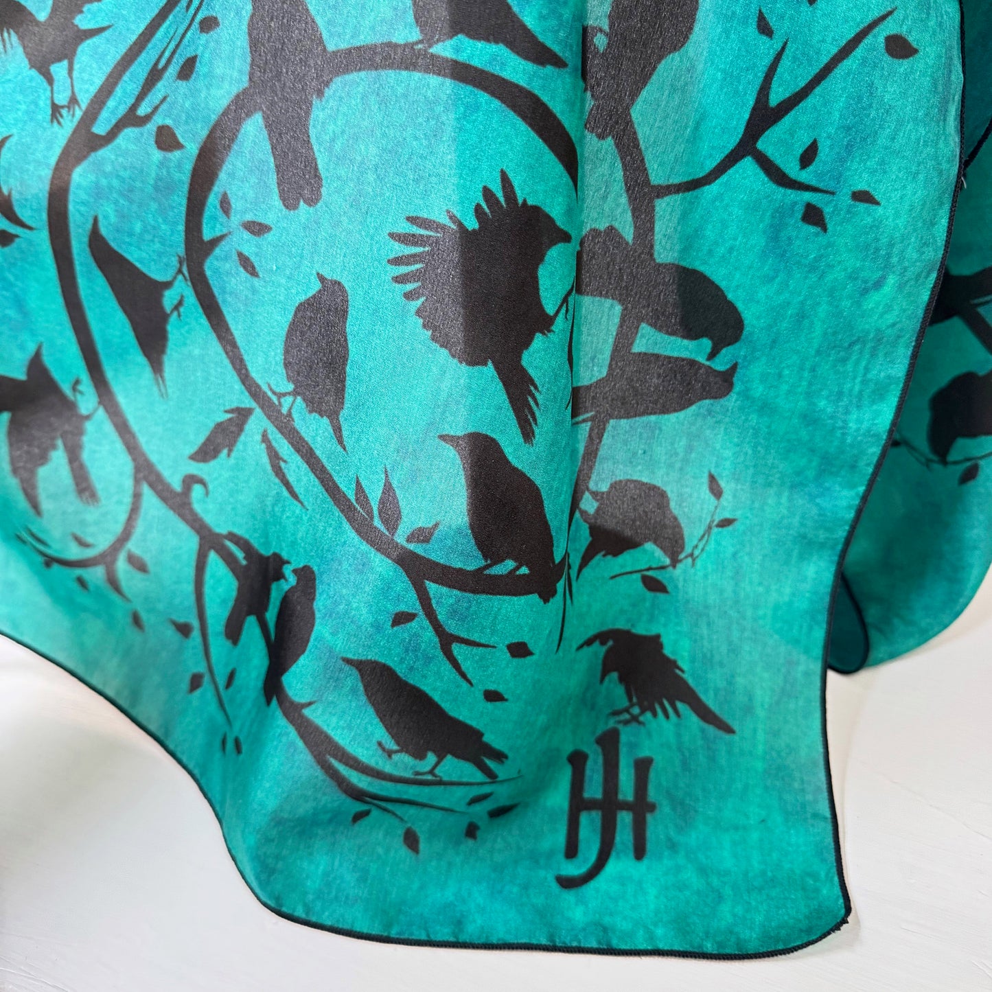 SUMMER CROW DANCE - Long Silk Scarf