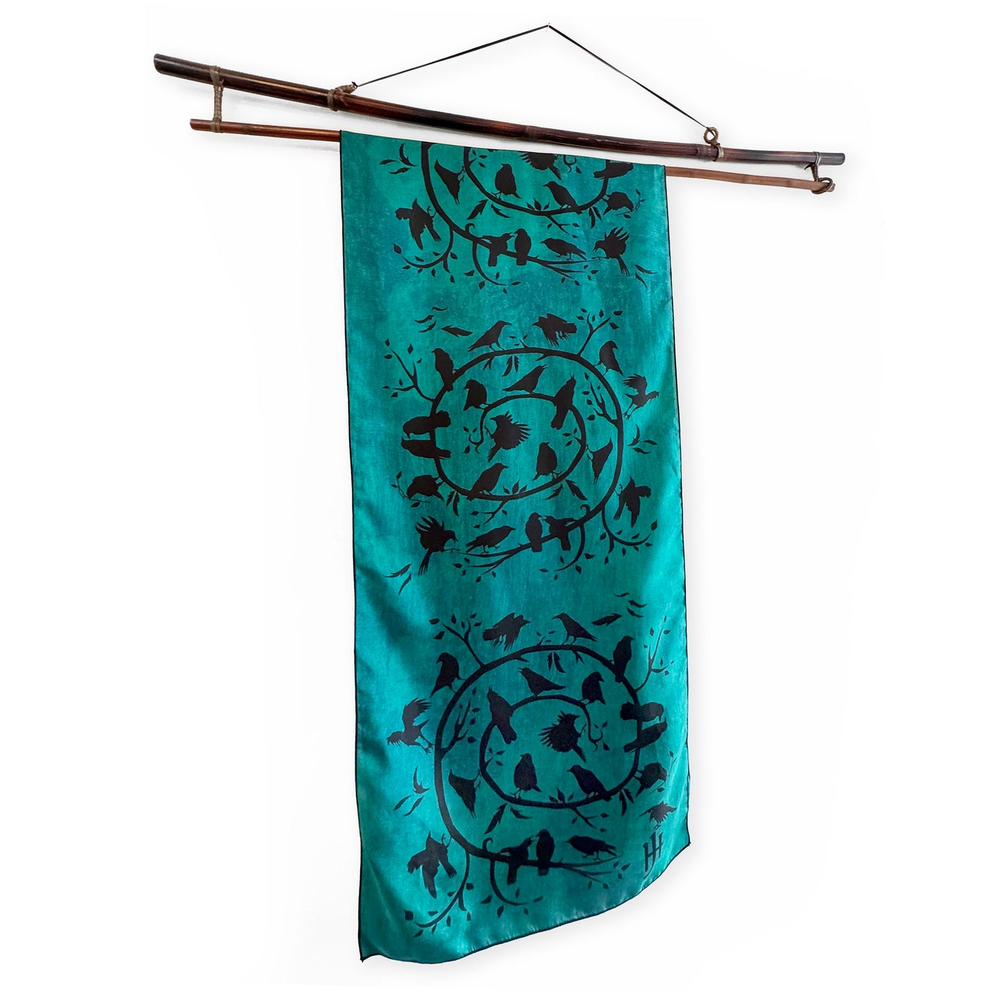 SUMMER CROW DANCE - Long Silk Scarf