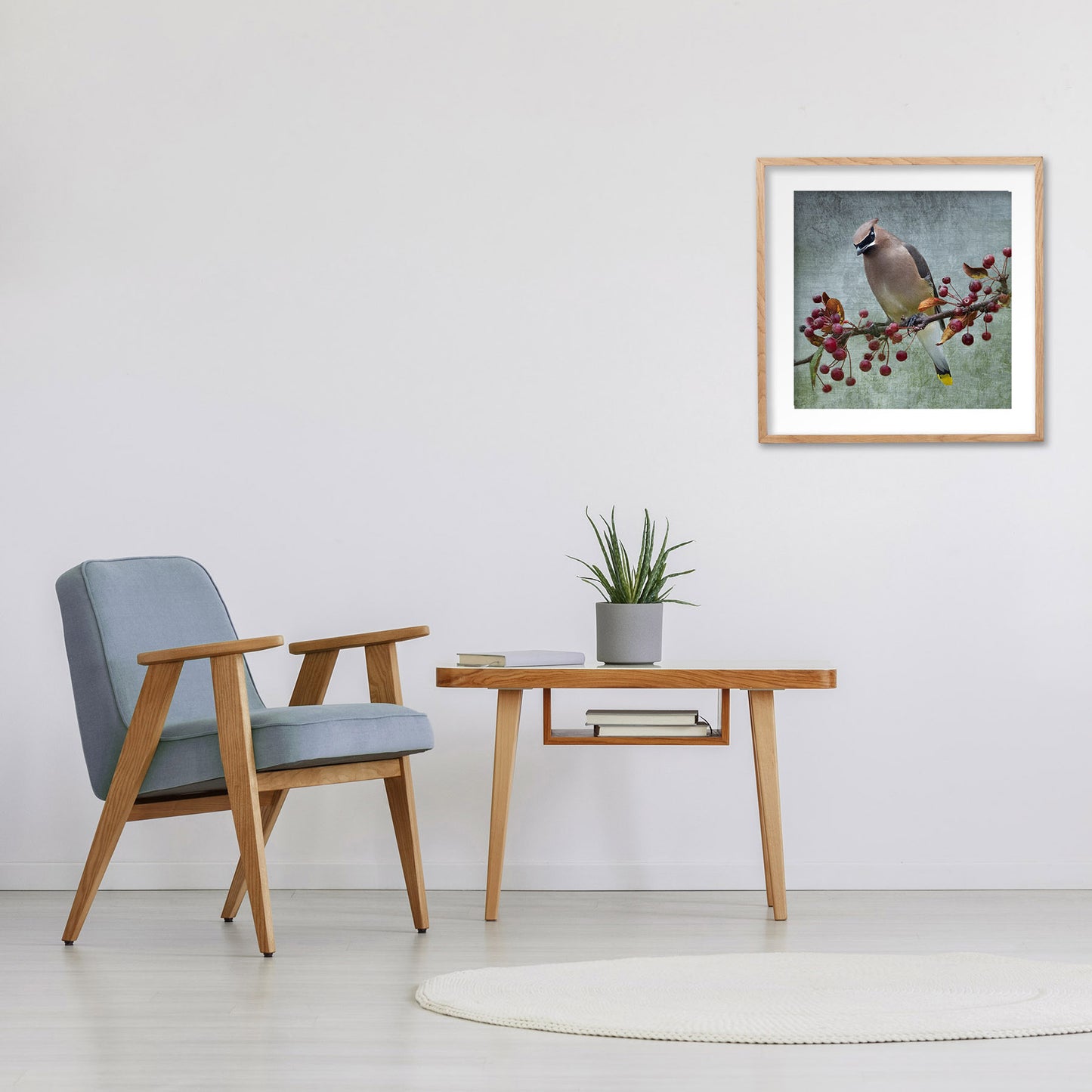 CEDAR WAXWING - Fine Art Print, Garden Birds Series