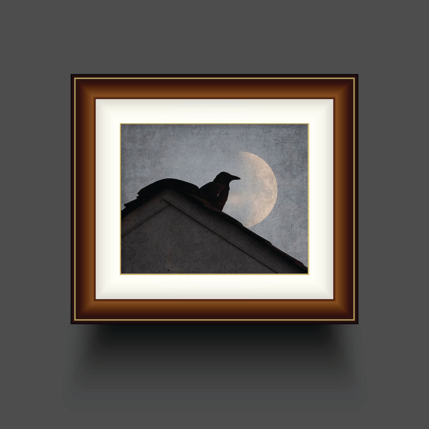 HALF MOON CROW - Fine Art Print, Blue Crow Series