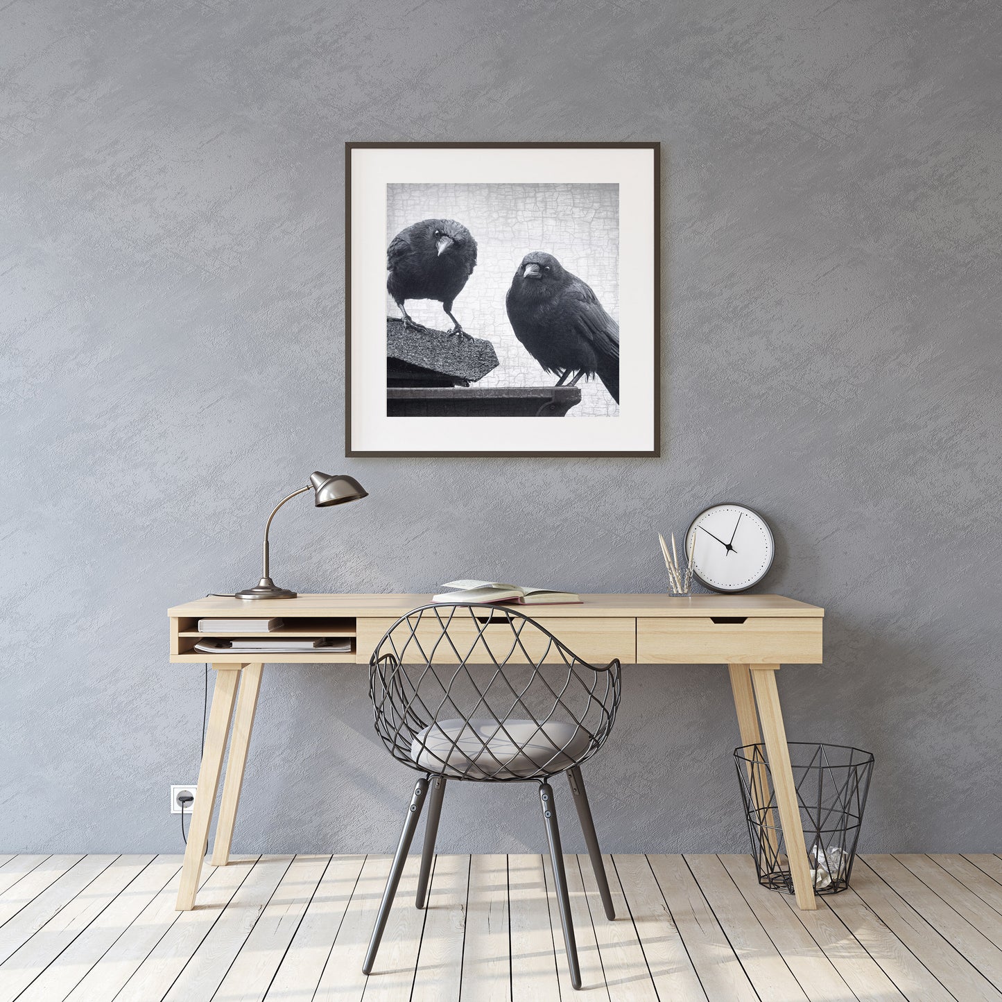 JUDGEMENTAL CROWS - Fine Art Print, Crow Portrait Series