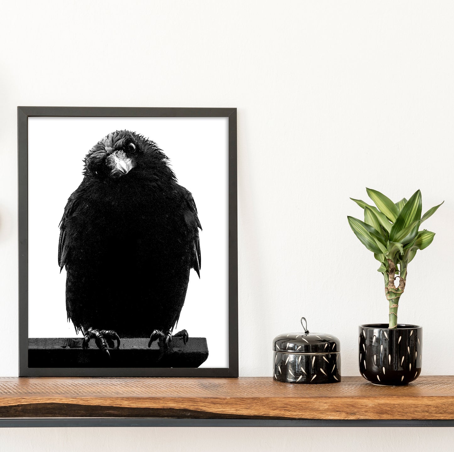 PHILOSOPHER CROW — Black & White Print