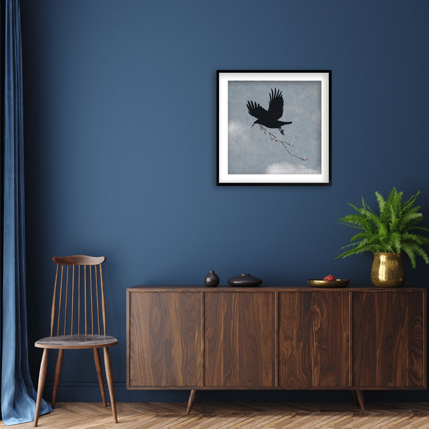 SKY MESSENGER - Fine Art Print, Blue Crow Series