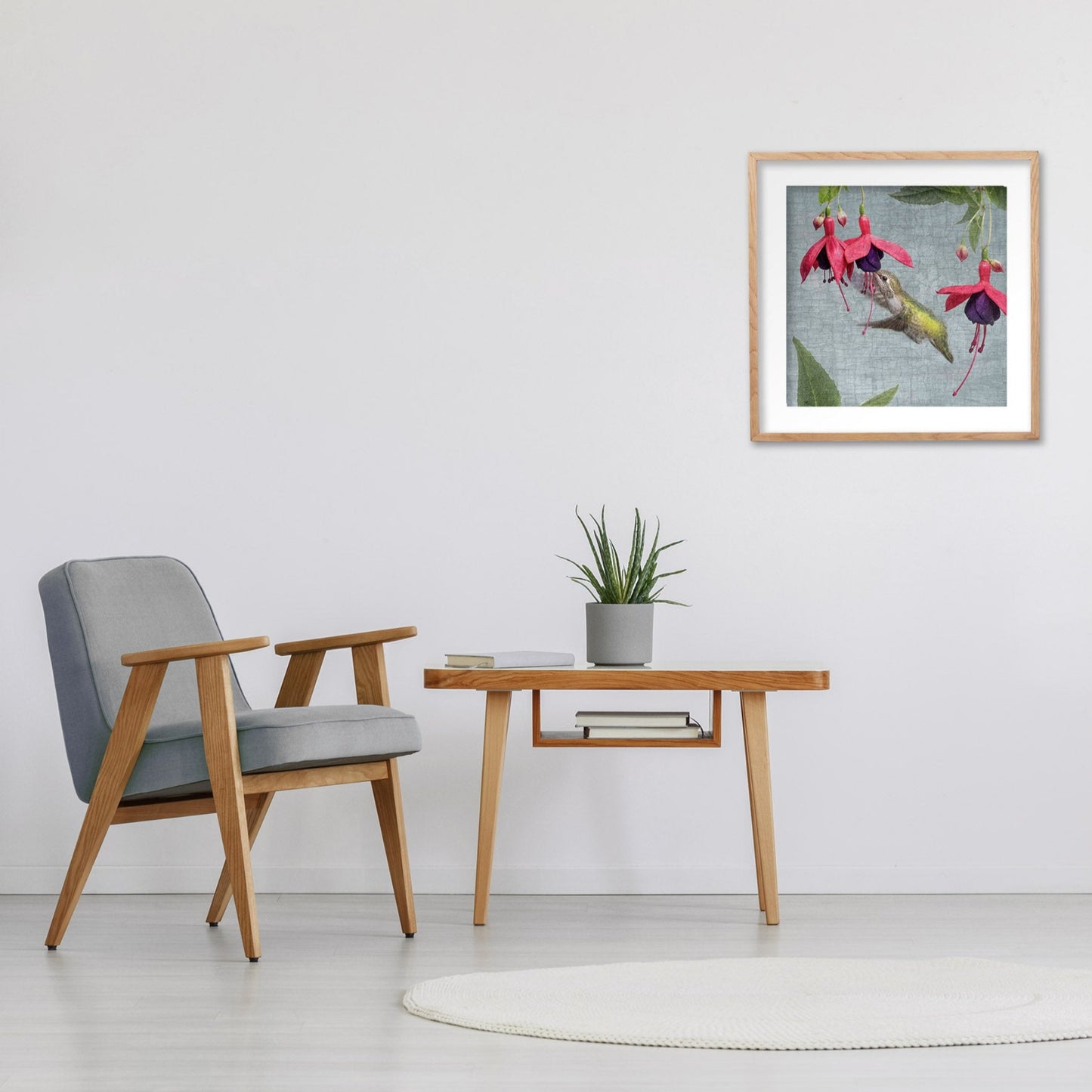 FUCHSIA HUMMINGBIRD - Fine Art Print, Garden Birds Series