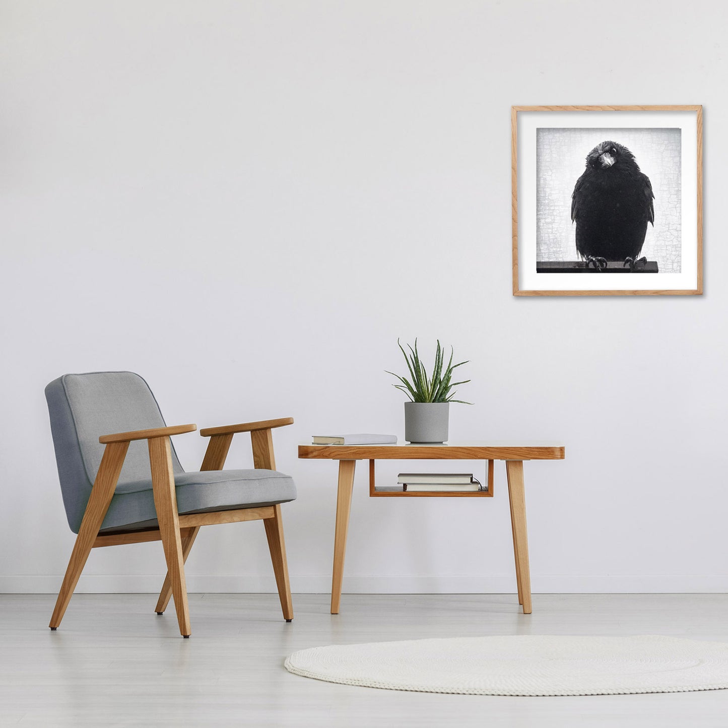 PHILOSOPHER CROW - Fine Art Print, Crow Portrait Series