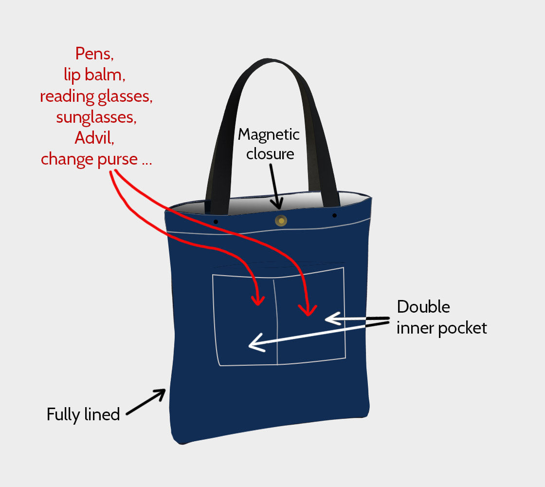 NEVERMORE TOTE BAG Custom Order for Denise