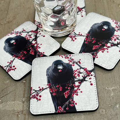 BERRY BANQUET CROW — Coaster