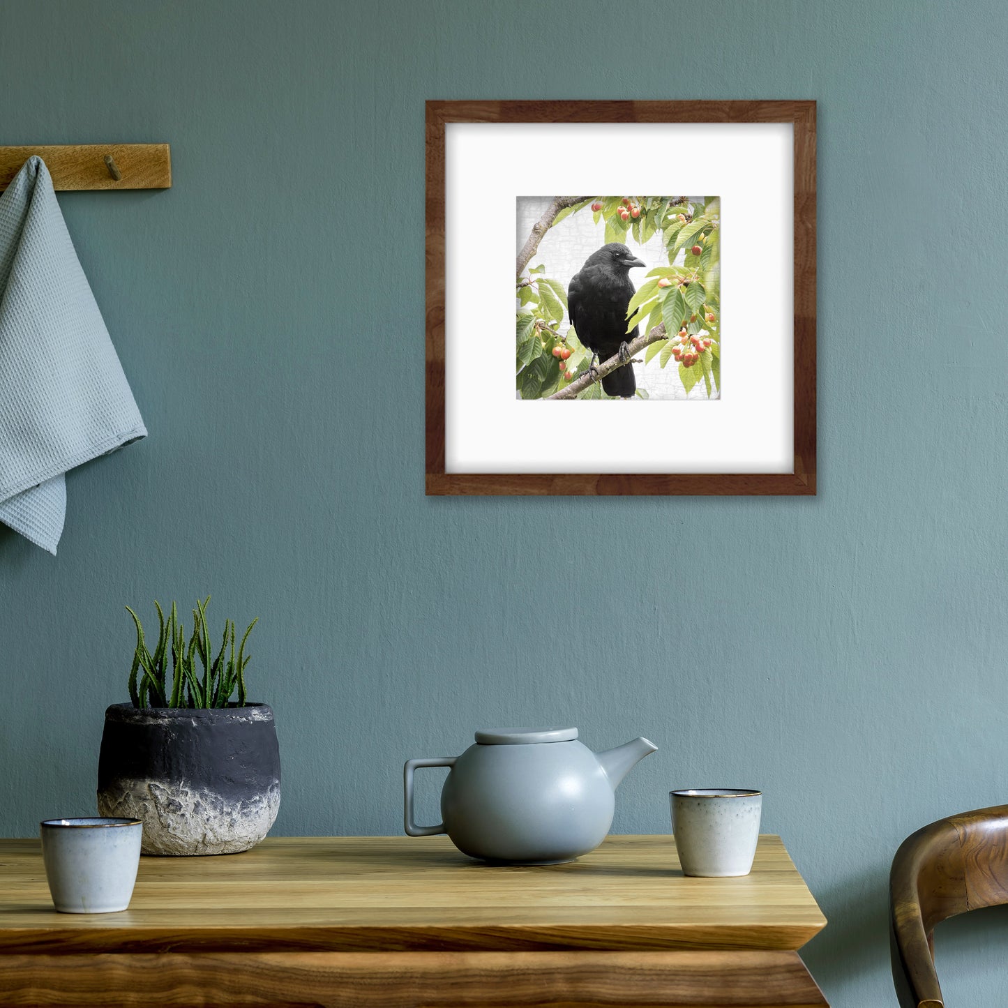 CHERRY CROW - Fine Art Print, Crow Portrait Series