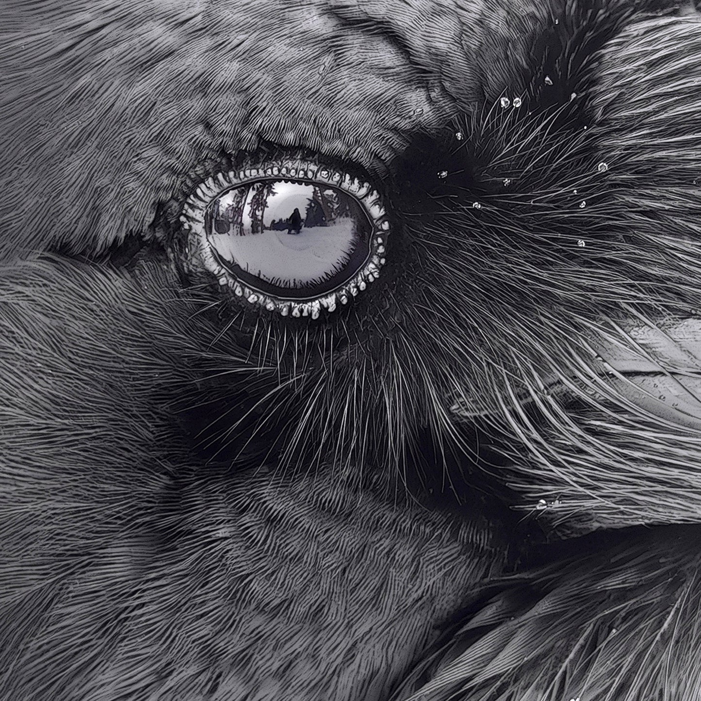 IN THE EYE OF THE RAVEN - Fine Art Print, Raven Portrait Series