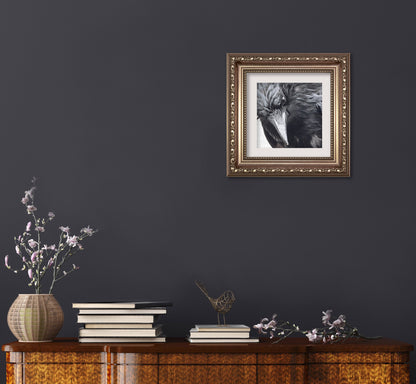 INTENSELY WET CROW - Fine Art Print, Crow Portrait Series