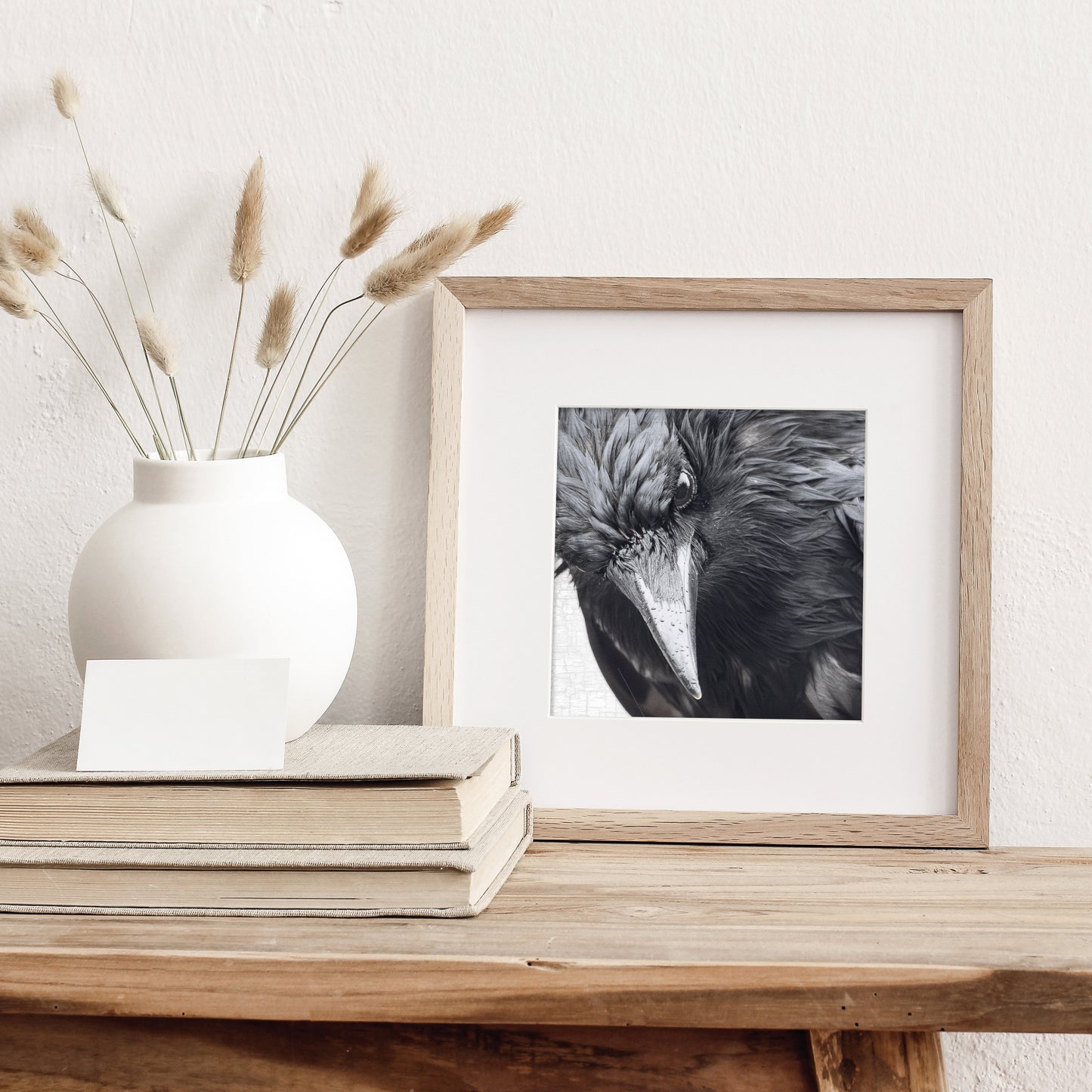 INTENSELY WET CROW - Fine Art Print, Crow Portrait Series