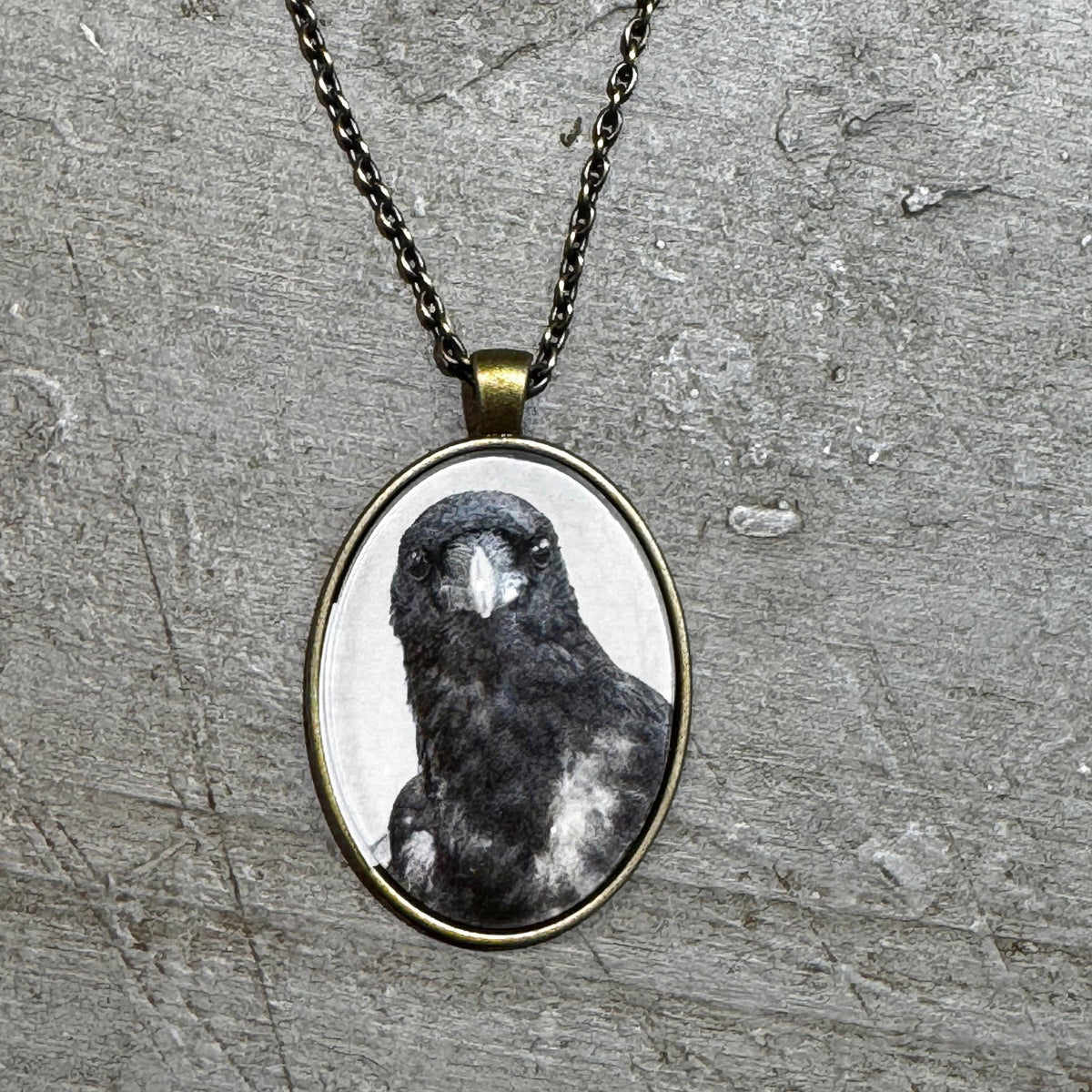 NEIL YOUNG CROW - Large Glass Pendant