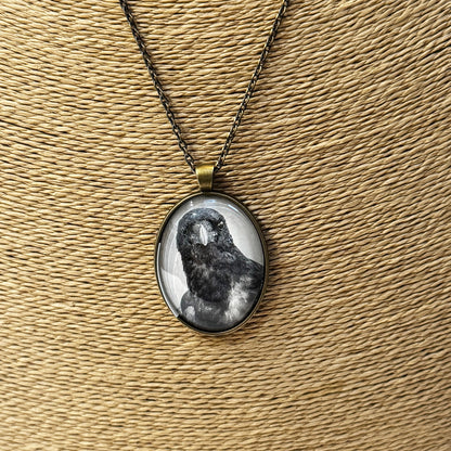 NEIL YOUNG CROW - Large Glass Pendant