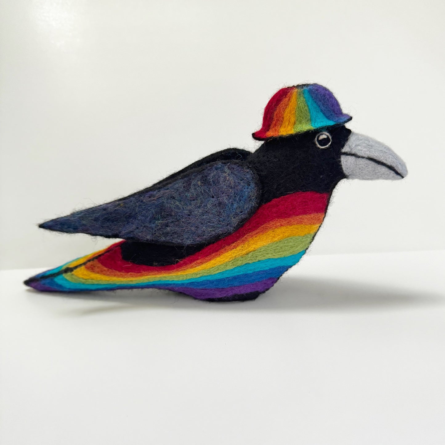 CUSTOM ORDER FOR ISABELLA — STANDING RAINBOW CROW