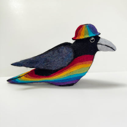 CUSTOM ORDER FOR ISABELLA — STANDING RAINBOW CROW