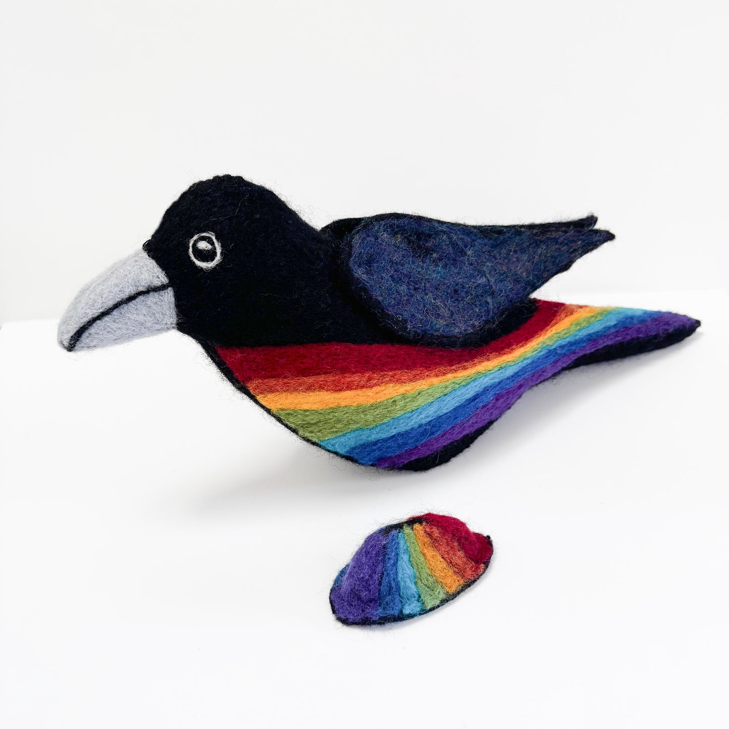 CUSTOM ORDER FOR ISABELLA — STANDING RAINBOW CROW