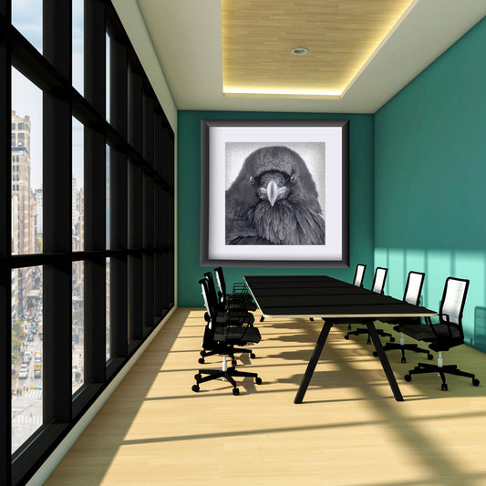 THE RAVEN OF JUDGEMENT - Fine Art Print, Raven Portrait Series