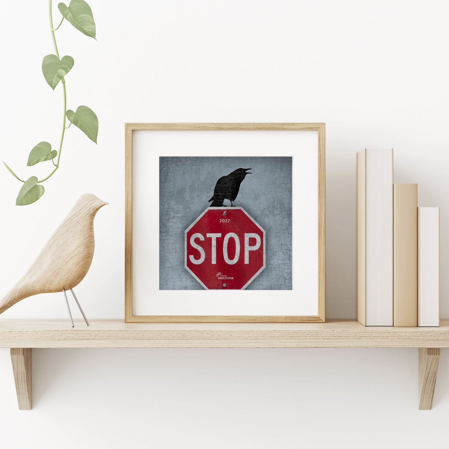 STOP, LOOK AND LISTEN - Fine Art Print, Blue Crow Series