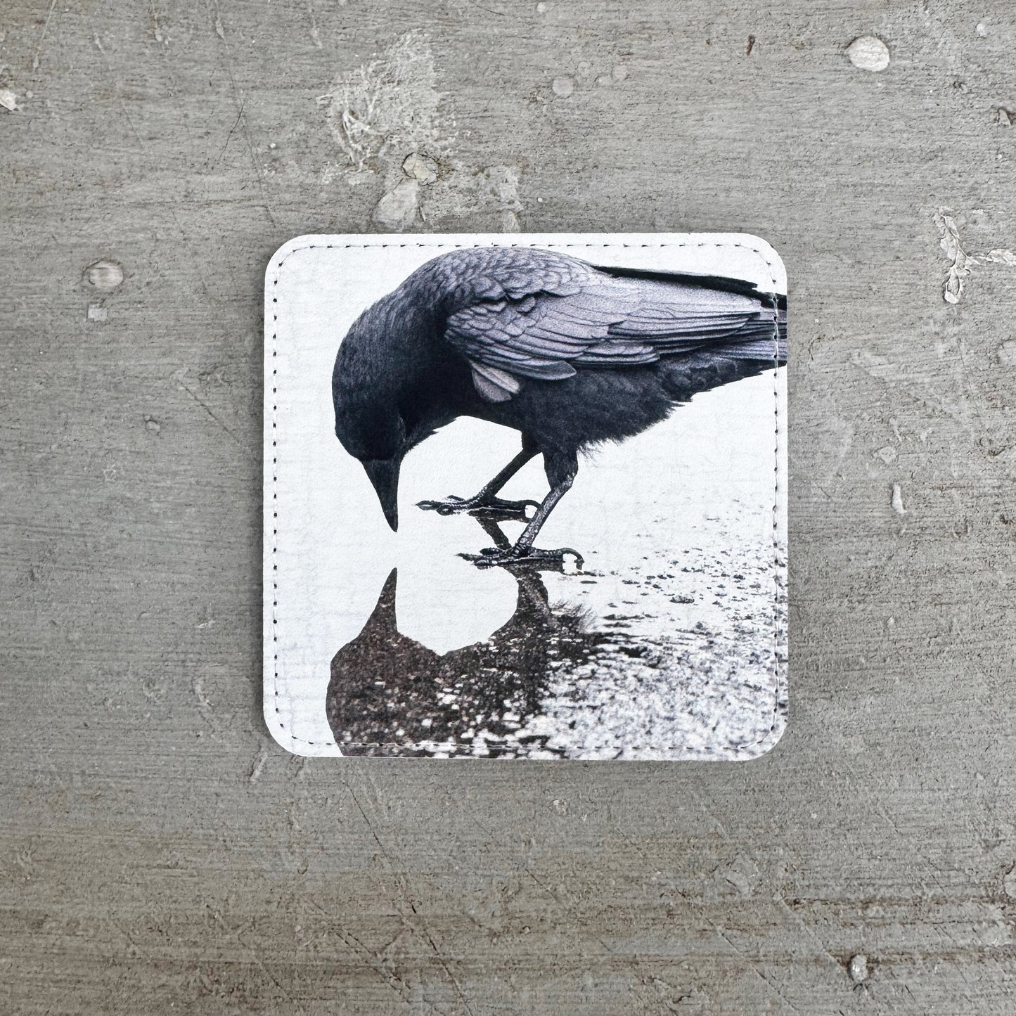 SELF-REFLECTION CROW — Coaster