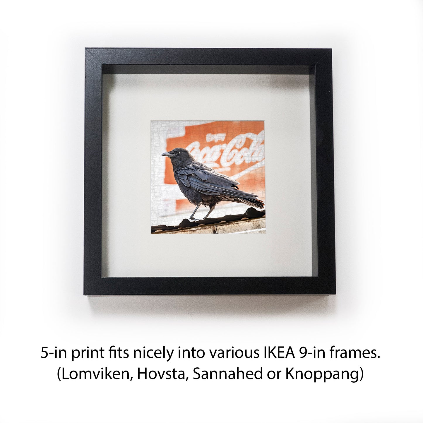 THINGS GO BETTER WITH CROWS - Fine Art Print, Crow Portrait Series