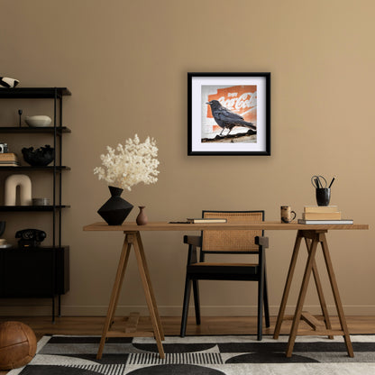 THINGS GO BETTER WITH CROWS - Fine Art Print, Crow Portrait Series