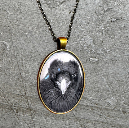 THE WATCHER - Large Glass Pendant