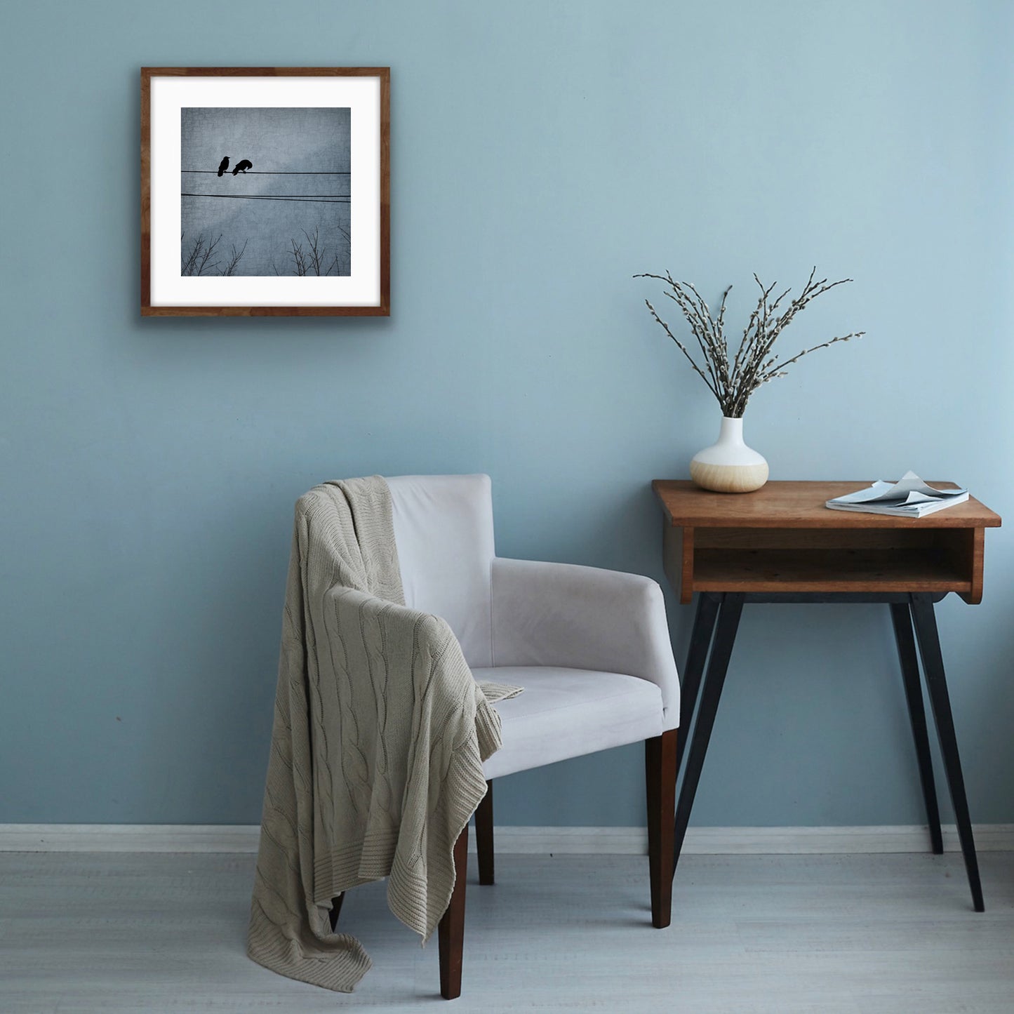 DREAMING IN BLUE - Fine Art Print, Blue Crow Series