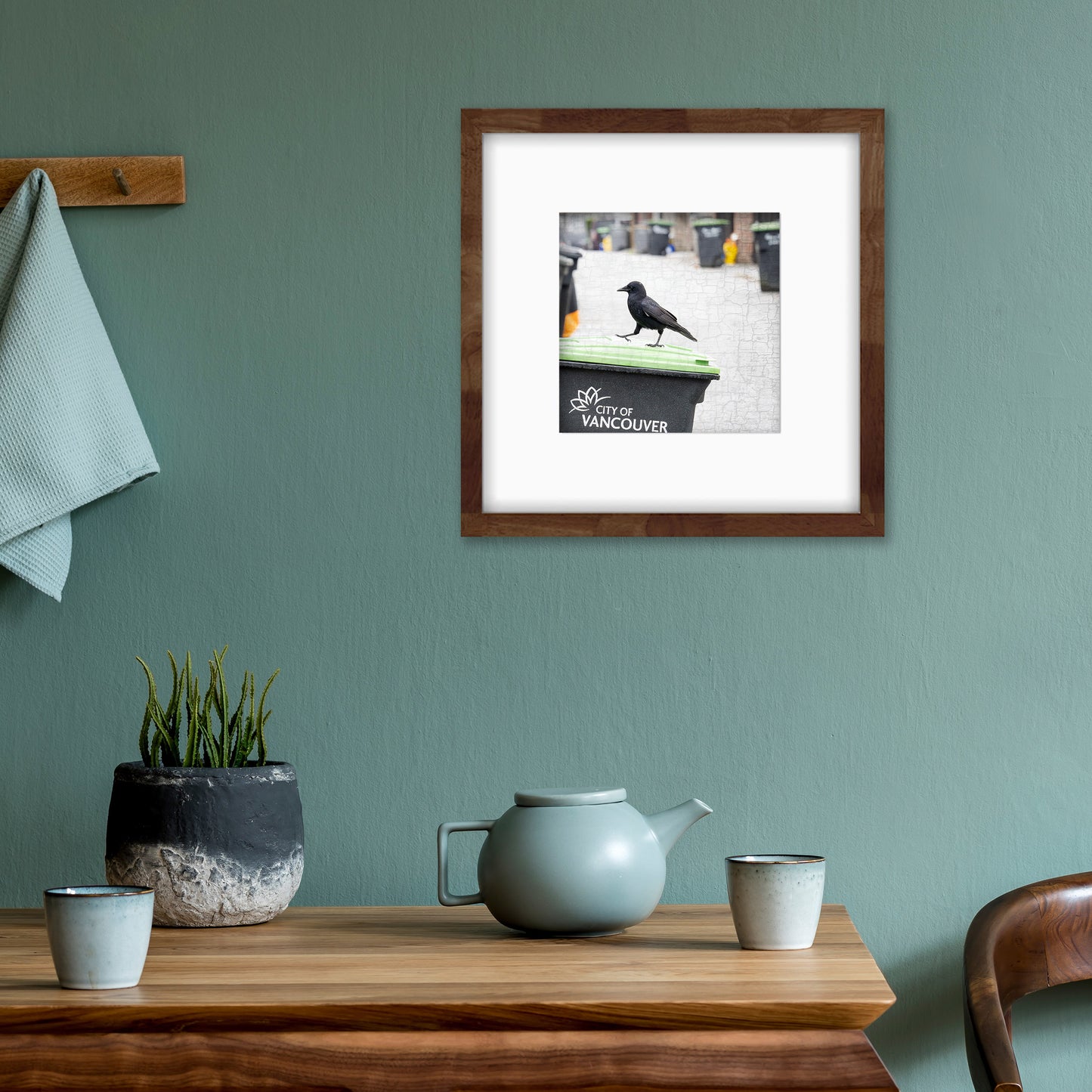 BUSY BIN DAY - Fine Art Print, Crow Portrait Series