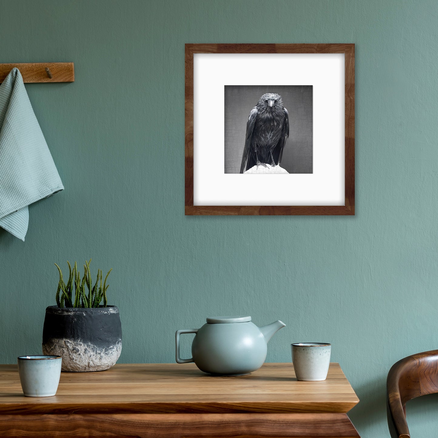 CLOAKED CROW - Fine Art Print, Crow Portrait Series