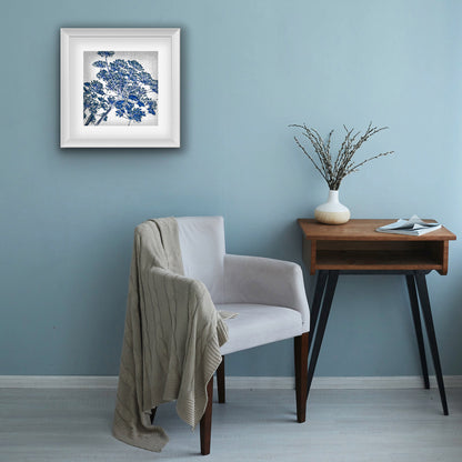 BLUE FENNEL - Fine Art Print, Botanical Blueprint