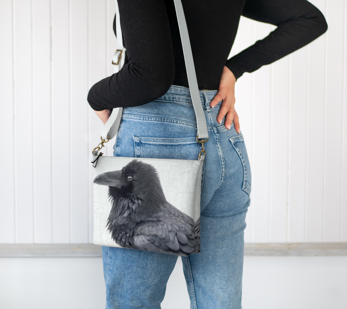 Raven Realm Vegan Leather Crossbody Purse