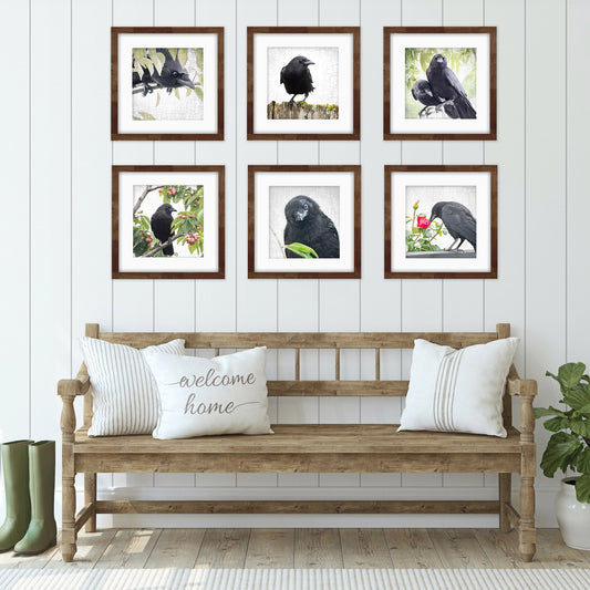 SECRET CROW - Fine Art Print, Crow Portrait Series