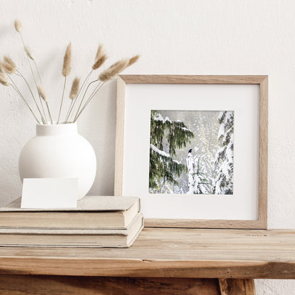 WINTER WOODS - Fine Art Print, Raven Portrait Series