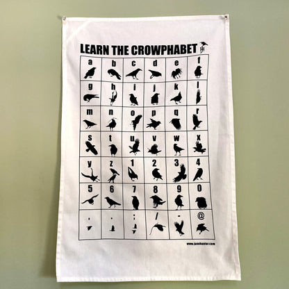 LEARNING THE CROWPHABET - Tea Towel - SALE