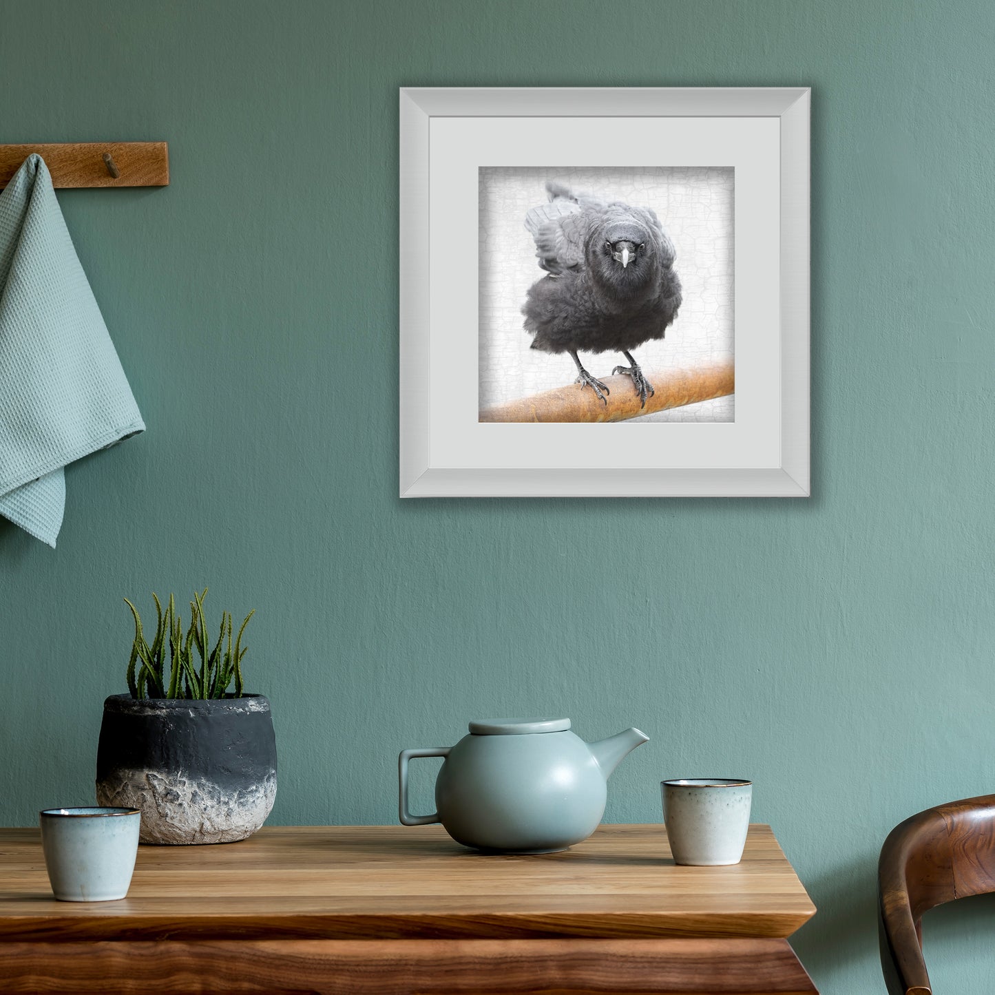 CROW AND RUST - Fine Art Print, Crow Portrait Series