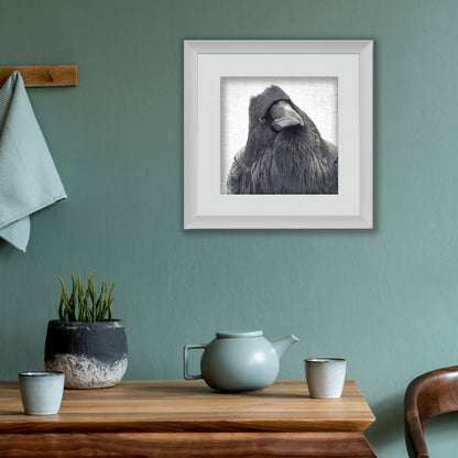 THE THINKER - Fine Art Print, Raven Portrait Series